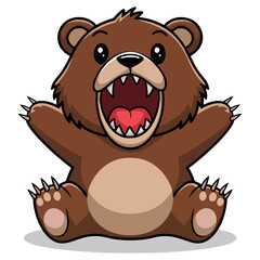 Fototapeta premium bear cartoon character