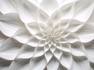 Sacred Geometry Mandala in Light Grey on White Abstract Geometric Flower Wallpaper for Packaging