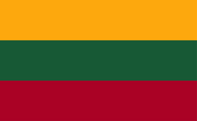 Lithuanian flag, vector illustration. The national flag of Lithuania.