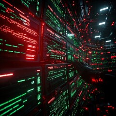Obraz premium Exploring the Intricacies of Data Networks A Journey Through Technology and Innovation