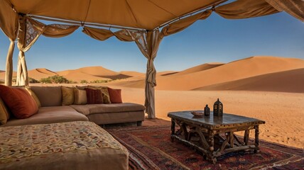 Camping in desert 