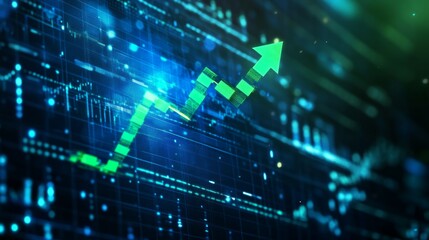 Obraz premium a stock market chart blue background