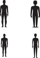 Silhouettes of people Standing