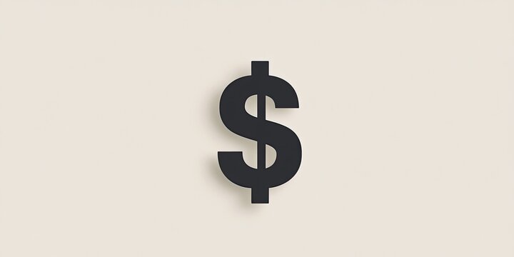 The striking black dollar sign stands out against a minimal light gray background creating a clear focal point that conveys themes of finance value and economic discussions in visual form