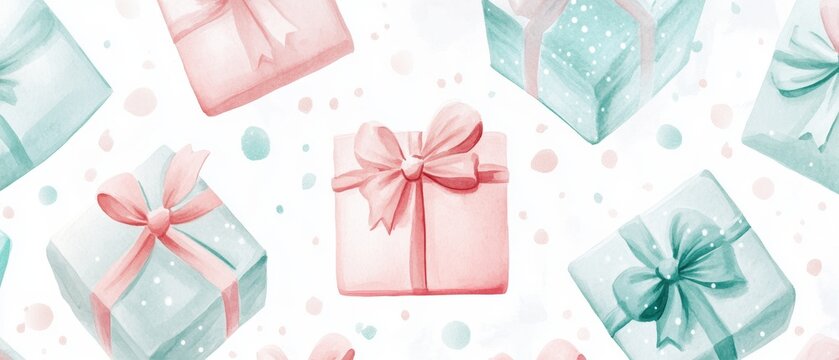 A colorful array of presents with bows on them