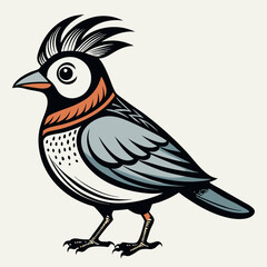 Naklejka premium detailed vector illustration of a small bird