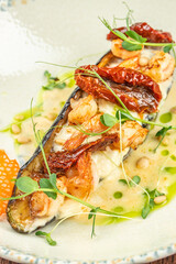 baked eggplant with tomato cheese and shrimp, Italian eggplant with mozzarella baking dish