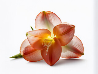 Fototapeta premium Tuberose and Lily isolated on white background 