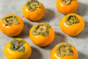 Raw Organic Orange Fuyu Persimmons