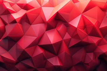 Fototapeta premium Abstract Red Polygonal Pattern