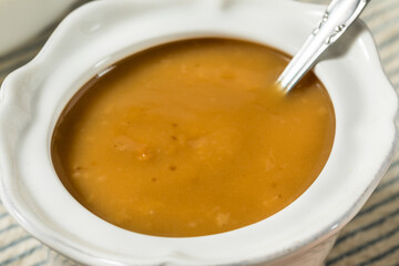 Homemade Thanksgiving Turkey Gravy in a Bowl