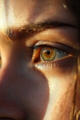 An introspective eye captured in perfect detail, exuding depth and emotion.