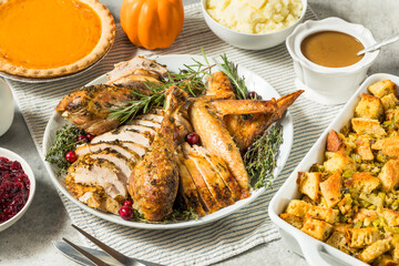 Holiday Thanksgiving Turkey Dinner Platter