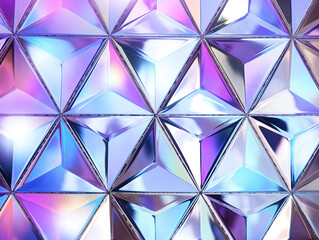 Iridescent Geometric Pattern with Triangular Shapes