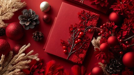 Festive card design with cotton textures and shiny finishes creating a tactile experience and festive appeal