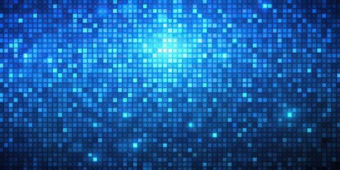 Sci-fi futuristic blue background with various sized squares