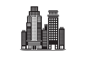 Fototapeta premium Building Vector silhouette 