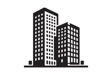 Fototapeta premium Building Vector silhouette 