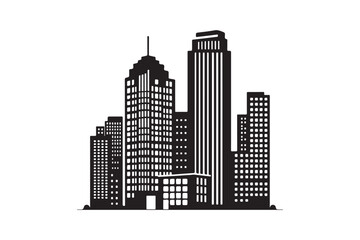 Fototapeta premium Building Vector silhouette 