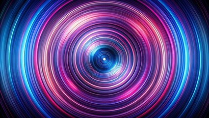 Obraz premium Vibrant Concentric Circles Design in Pink, Purple, and Blue - Dynamic Long Exposure Art