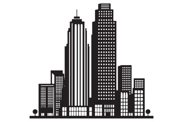 Obraz premium Building Vector silhouette 