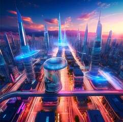 traffic at night