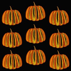 halloween pumpkin seamless pattern