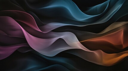 Obraz premium A colorful, flowing piece of fabric with a blue and purple stripe