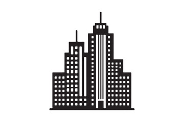 Fototapeta premium Building Vector silhouette 
