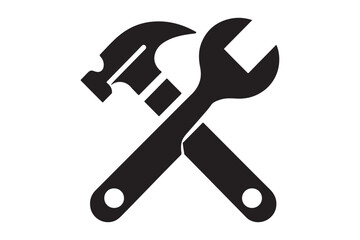 wrench and Hammer tool icon 6.eps