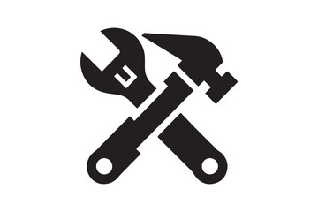 wrench and Hammer tool icon 8.eps