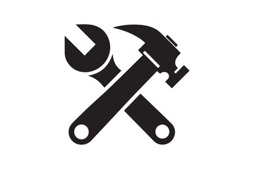 wrench and Hammer tool icon 17.eps