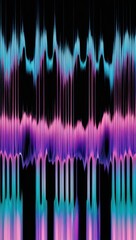 Multicolored sweeping sound wave illustration