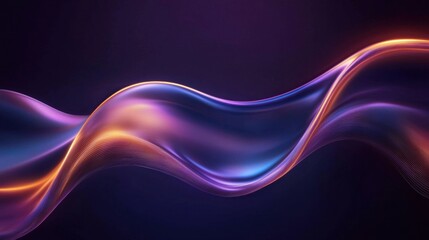 A purple and orange wave with a black background
