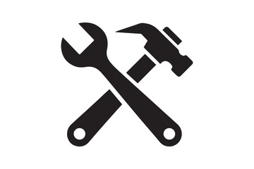 wrench and Hammer tool icon 30.eps