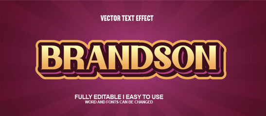 Obraz premium Brandson Fully Editable 3D Vector Text Effect