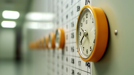 Close up view of a wall mounted schedule displaying a variety of events and activities organized by a hostel including pub crawls yoga classes and community dinners