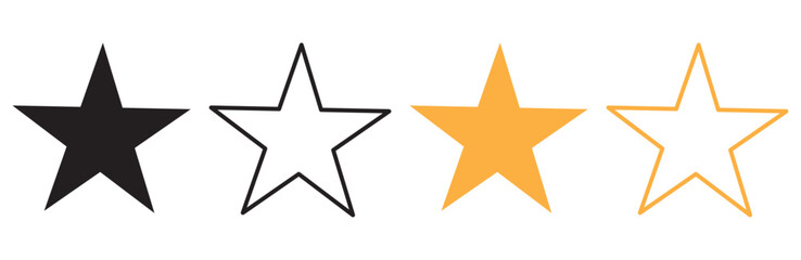 star icon set vector symbol
