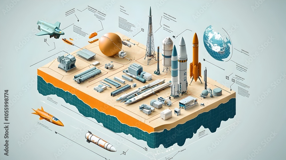 Aufkleber detailed cross sectional diagram showcasing the intricate layers of a sophisticated missile defense 