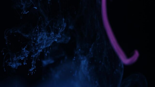 dark and moody backgroung with bright neon colour smoke
