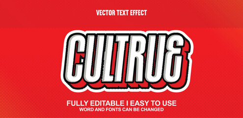 Cultrue Fully Editable 3D Vector Text Effect