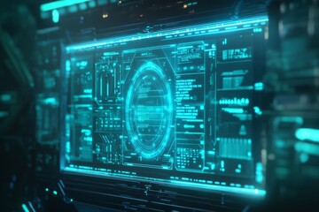 sci-fi and high tech data screen, 
