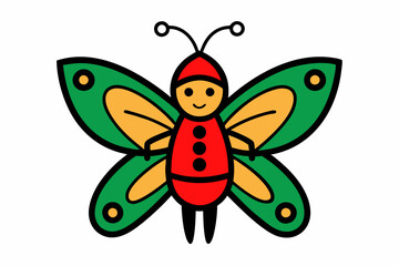 A cute baby Butterfly with Christmas Costume