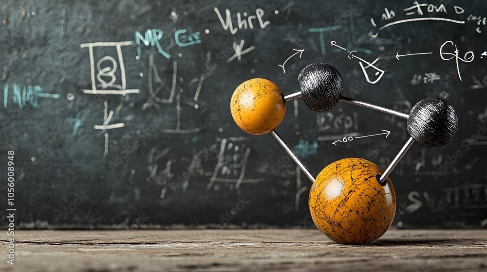 Aufkleber Two spherical objects resembling globes or orbs with their magnetic poles reversed creating a visual metaphor for the concepts of attraction and repulsion scientific discovery
