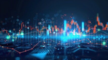 Obraz premium Abstract Stock Market Data Visualization