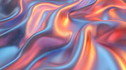 Obraz premium An Artistic Exploration of Smooth Colored Satin Fabric Emphasizing Depth and Luminous Qualities