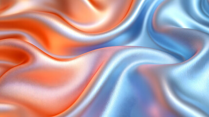 Obraz premium A Hyper-Realistic Close-Up Showcasing the Elegance of Lustrous Satin Fabric in Vivid Colors