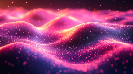 Fototapeta premium A mesmerizing view of glowing waves under a starlit sky inviting curiosity and wonder