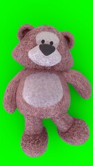 silicone teddy bear with green background