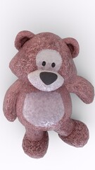 silicone teddy bear with white background